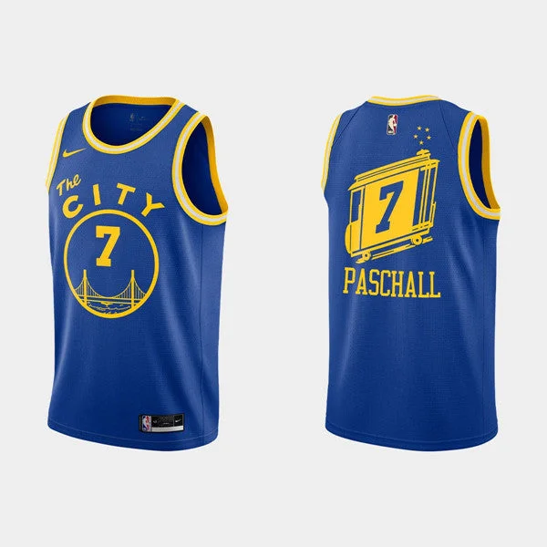 Basketball Jersey Affordable Price-Men's Golden State Warriors #7 Eric Paschall 2020-21 Hardwood Classics Blue Stitched Basketball Jersey