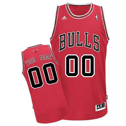 Basketball Jersey Soft Fabric-Chicago Bulls Custom Swingman red Road Basketball Jersey