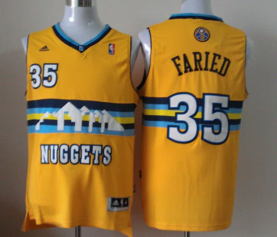 Basketball Jersey Blue And White-Nuggets 35 Faried Revolution 30 Swingman Yellow Basketball Jerseys