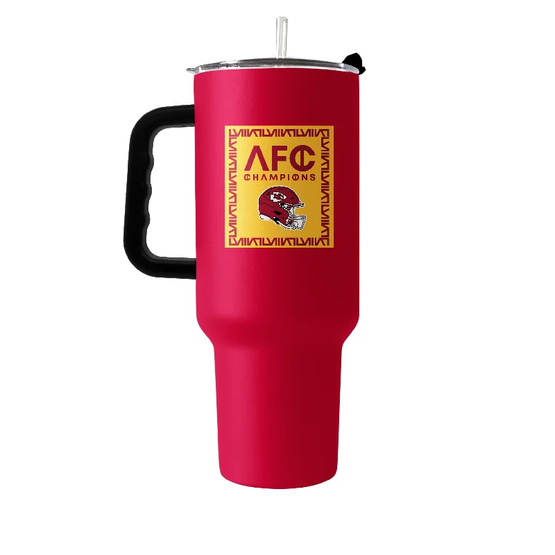 Team Mug Glass-Kansas City Chiefs 40oz AFC Conference Champs Powder Coat Tumbler