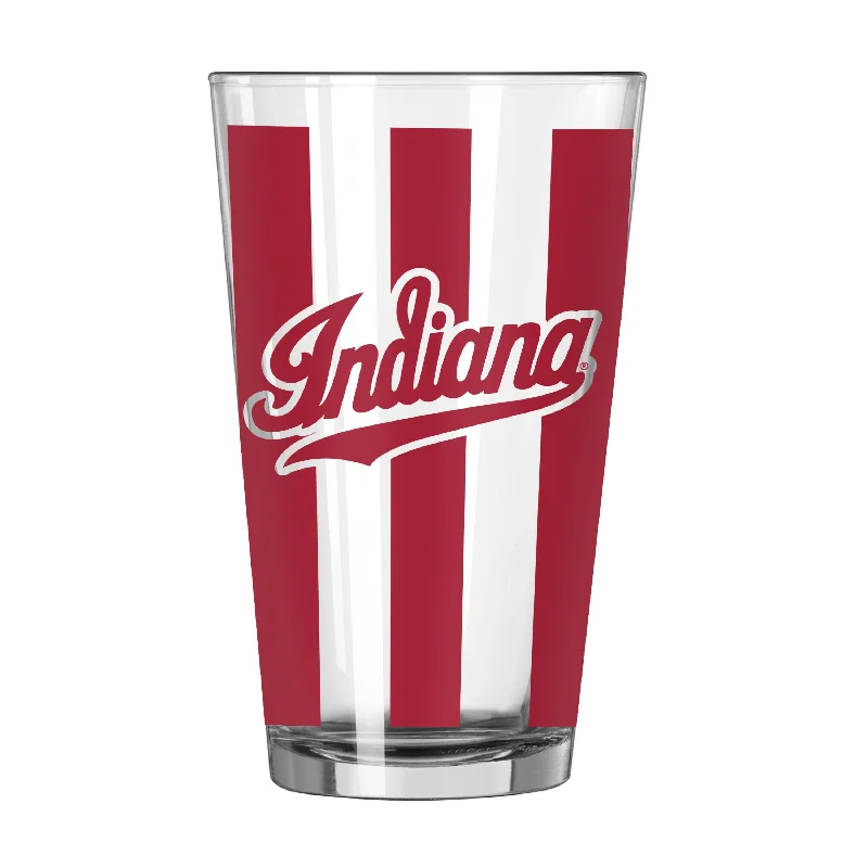 Team Mug For Clubs-Indiana Candy Stripe 16oz Pint Glass