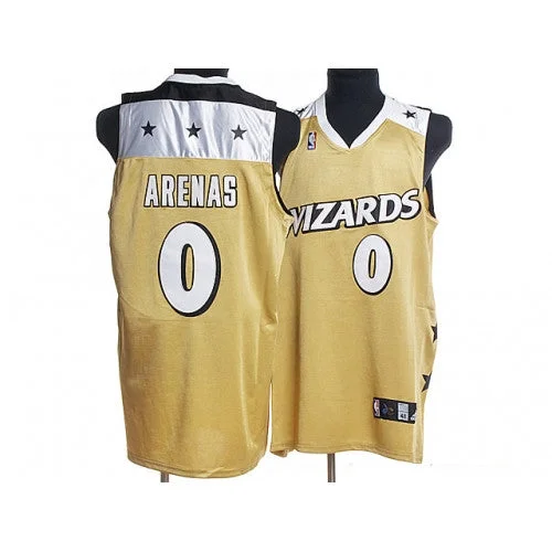 Basketball Jersey Training Gear-Wizards 0 Gilbert Arenas Yellow Basketball Jerseys