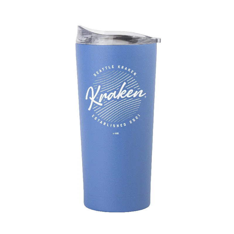 Team Mug For Study Groups-Seattle Kraken 20oz Retro Script Arctic Powder Coat Tumbler