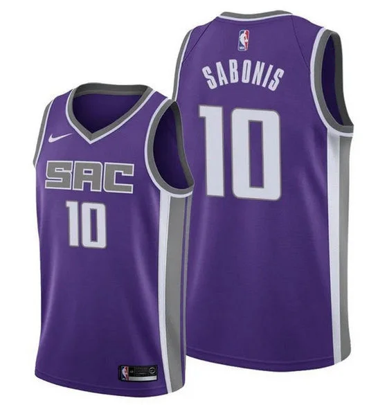 Basketball Jersey Loved By Athletes-Men's Sacramento Kings #10 Domantas Sabonis Purple 2022 Basketball Stitched Basketball Jersey