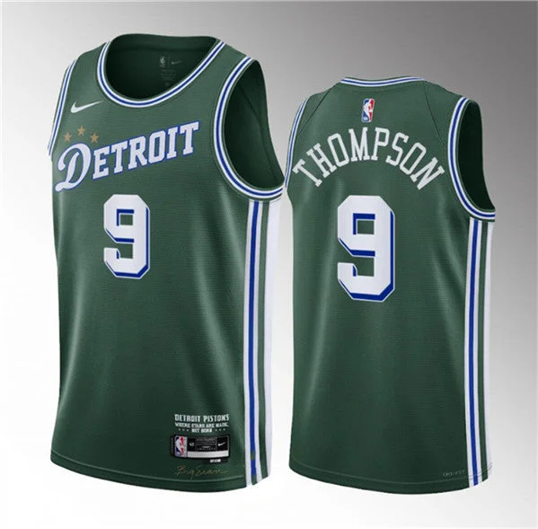 Basketball Jersey Eco-Friendly-Men's Detroit Pistons #9 Ausar Thompson Green 2023 Draft City Edition Stitched Basketball Basketball Jersey