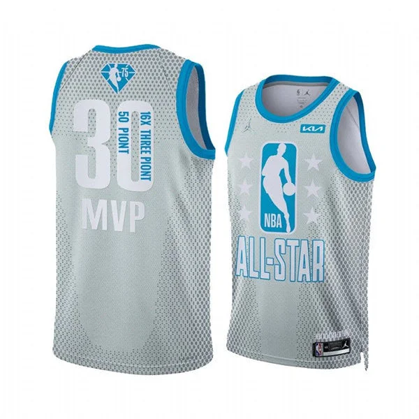 Basketball Jersey Breathable-Men's 2022 All-Star #30 Stephen Curry Gray MVP Stitched Basketball Basketball Jersey