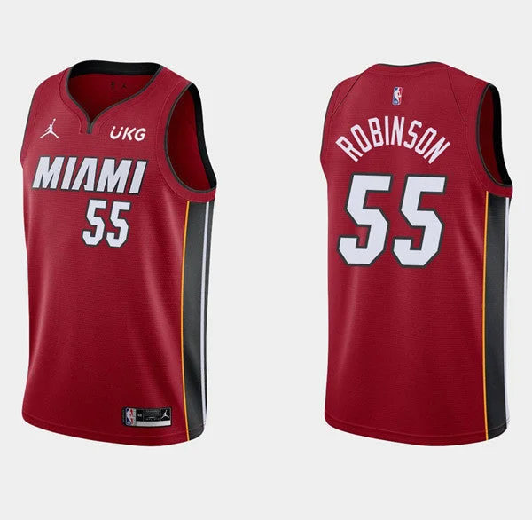 Basketball Jersey Sportswear Edition-Men's Miami Heat #55 Duncan Robinson Red Stitched Basketball Jersey