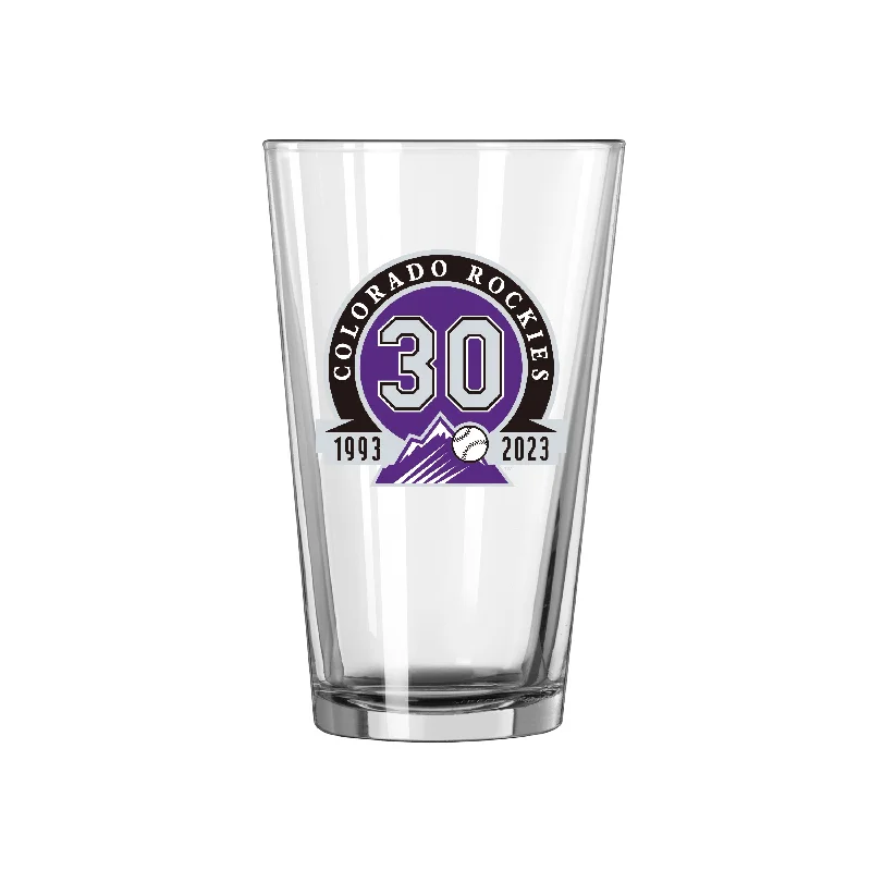 Team Mug Small And Cute-Colorado Rockies 30th Anniversary 16oz Pint Glass