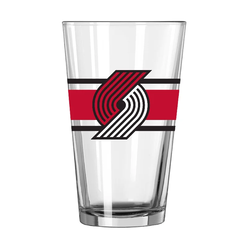 Team Mug Top-Rated-Portland Trailblazers 16oz Stripe Pint Glass