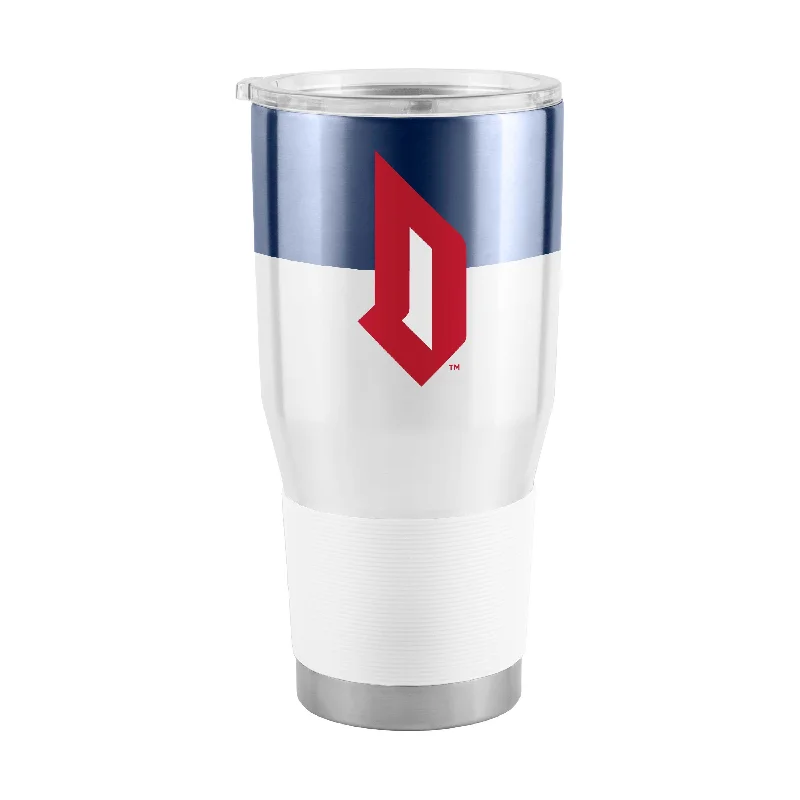 Team Mug For Tech Enthusiasts-Duquesne 30oz Colorblock Stainless Steel Tumbler