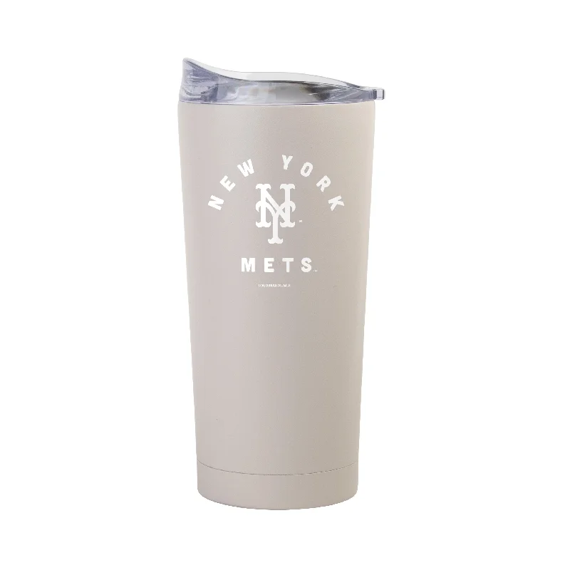 Team Mug Limited Stock-New York Mets 20oz Archway Sand Powder Coat Tumbler