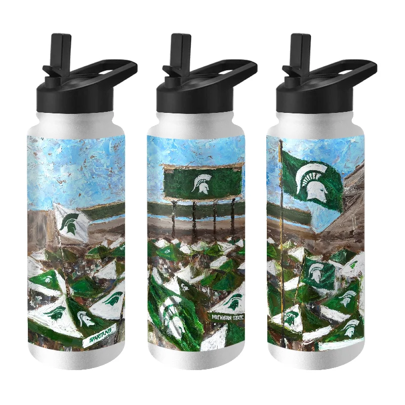 Team Mug For Writers-Michigan State 34oz Collector Quencher Bottle