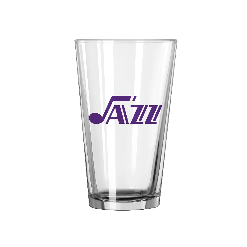 Team Mug For Anniversaries-Utah Jazz 50th Anniversary 16oz Pint Glass