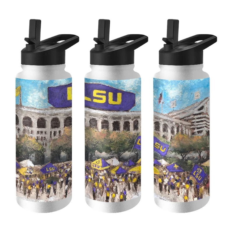 Team Mug For Designers-LSU 34oz Collector Quencher Bottle