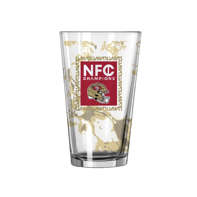 Team Mug Standard Size-San Francisco 49ers 16oz NFC Conference Champs Pint Glass