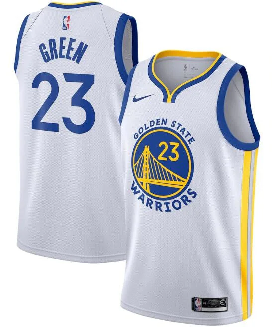 Basketball Jersey Cool Look-Men's Golden State Warriors White #23 Draymond Green Association Edition Swingman Stitched Basketball Jersey