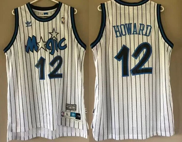 Basketball Jersey Multi-Sport Use-Men's Orlando Magic #12 Dwight Howard White Stitched Basketball Jersey