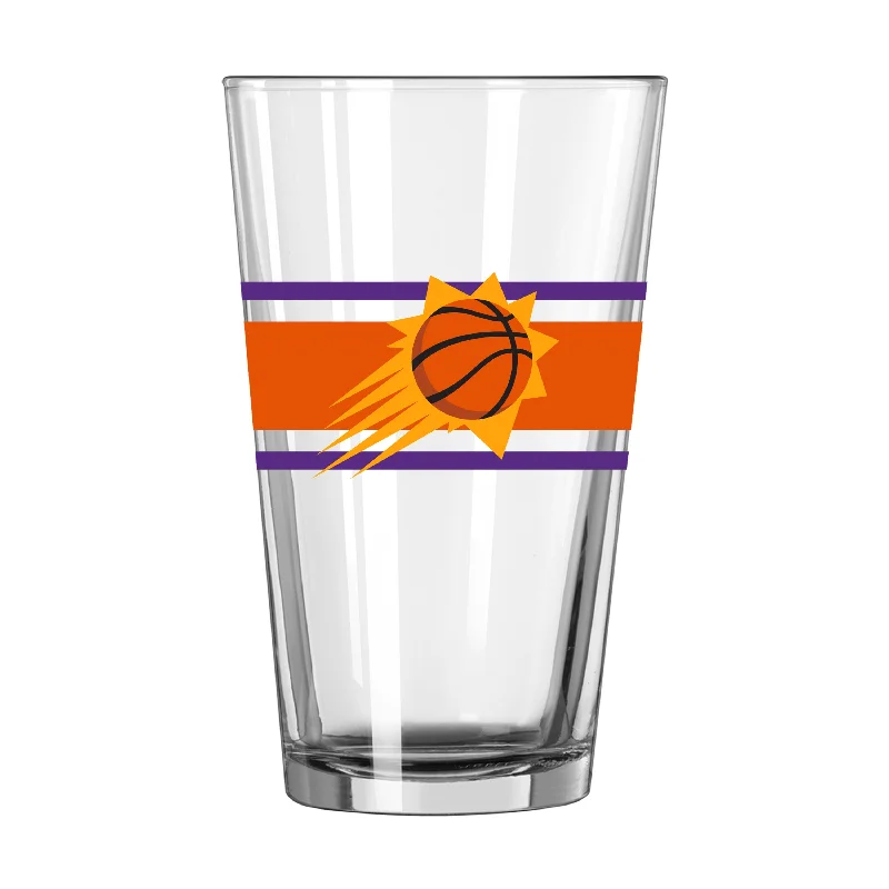 Team Mug Easy To Hold-Phoenix Suns 16oz Stripe Pint Glass