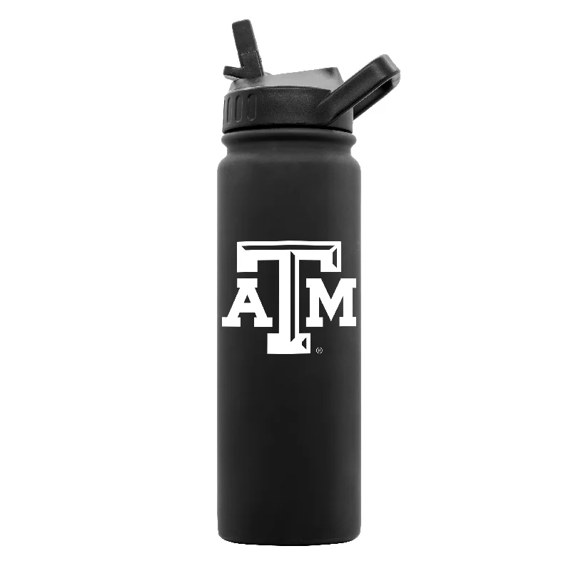 Team Mug Digital Print-Texas A&M 24oz Black Soft Touch Dbl Wall Btl