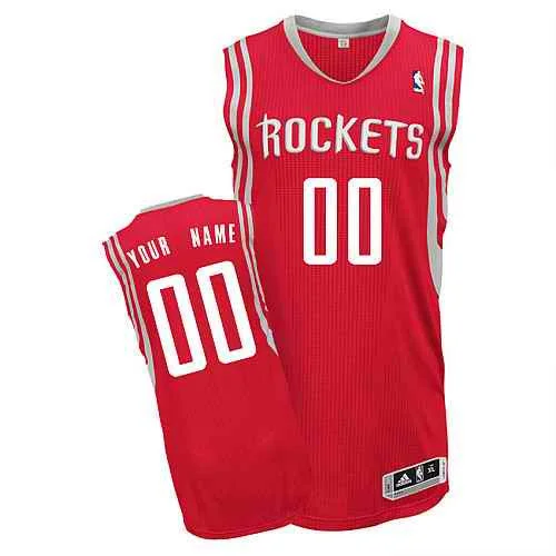 Basketball Jersey Reflective-Houston Rockets Custom red Road Basketball Jersey