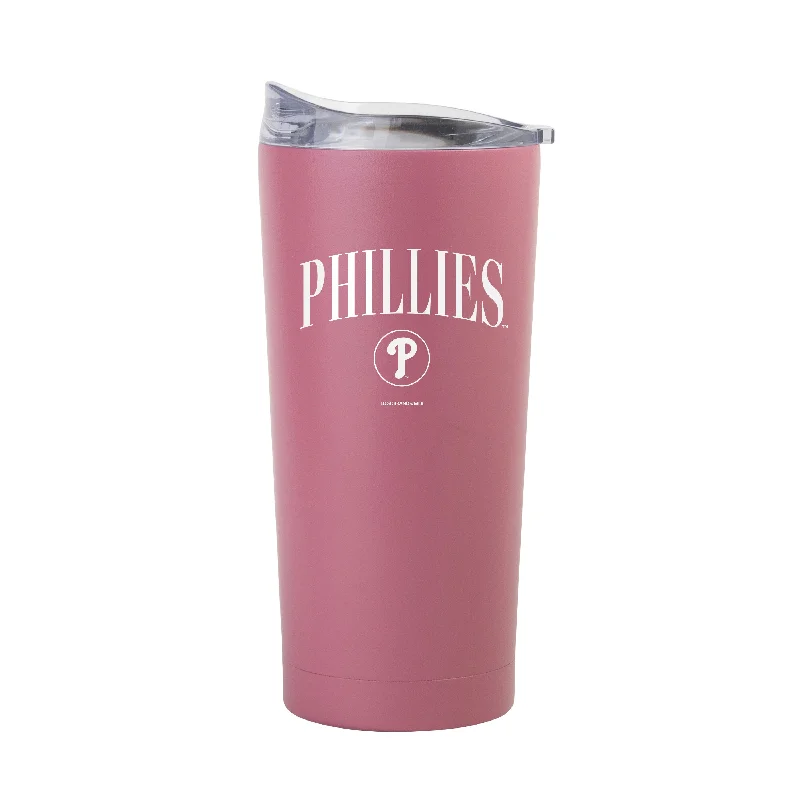 Team Mug For Picnic-Philadelphia Phillies 20oz Cinch Berry Powder Coat Tumbler