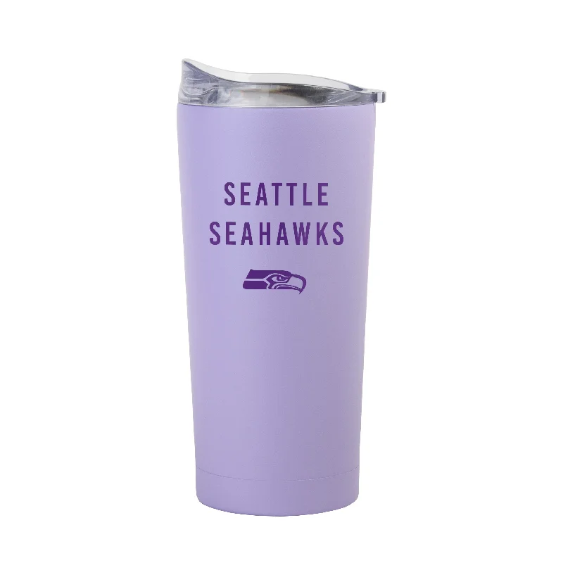 Team Mug With Floral Design-Seattle Seahawks 20oz Tonal Lavender Powder Coat Tumbler