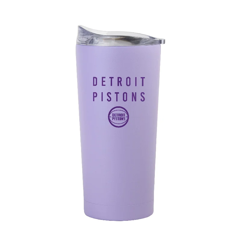 Team Mug For Tech Enthusiasts-Detroit Pistons 20oz Tonal Lavender Powder Coat Tumbler