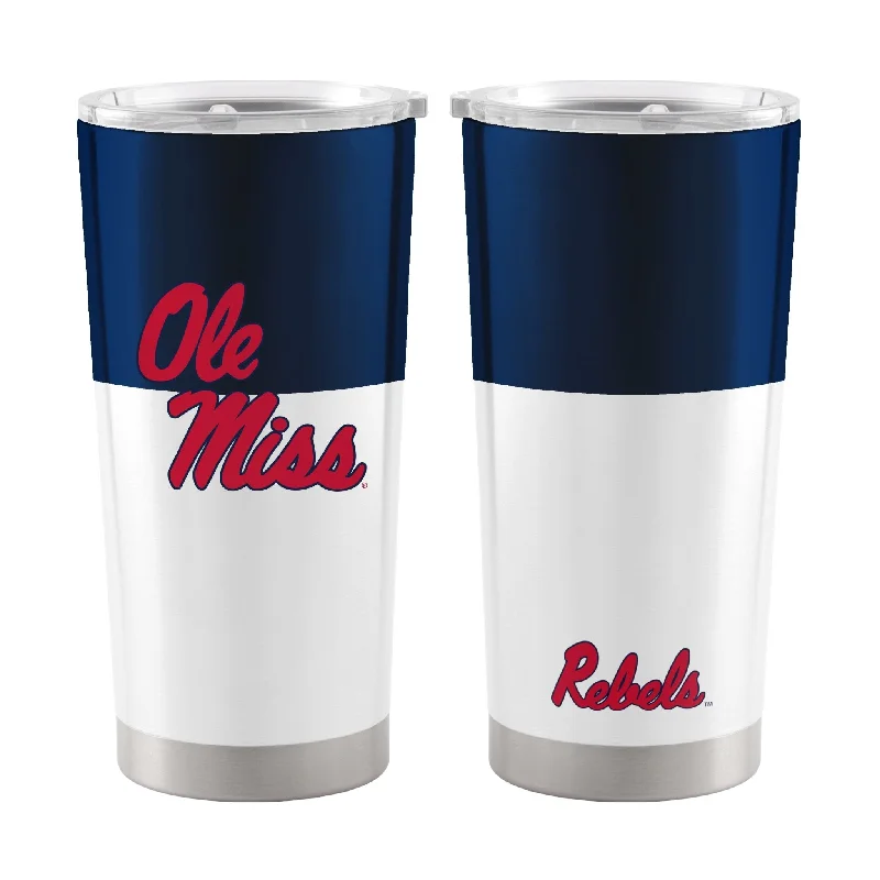 Team Mug For Organizations-Ole Miss Colorblock 20oz Stainless Tumbler