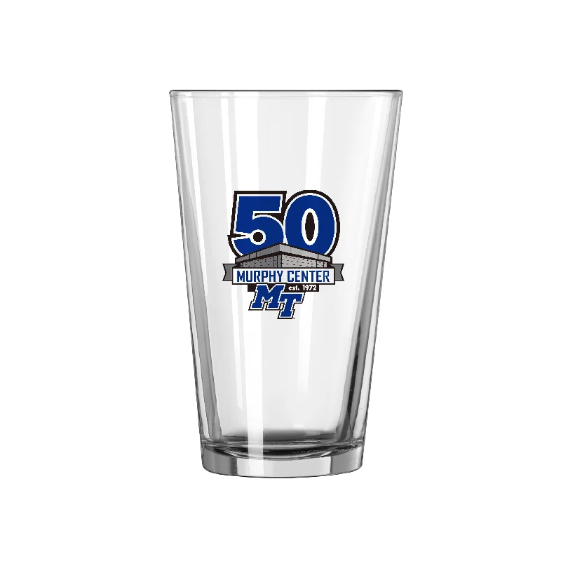 Team Mug Custom Quote-MTSU Murphy Center 50th 16oz Pint Glass