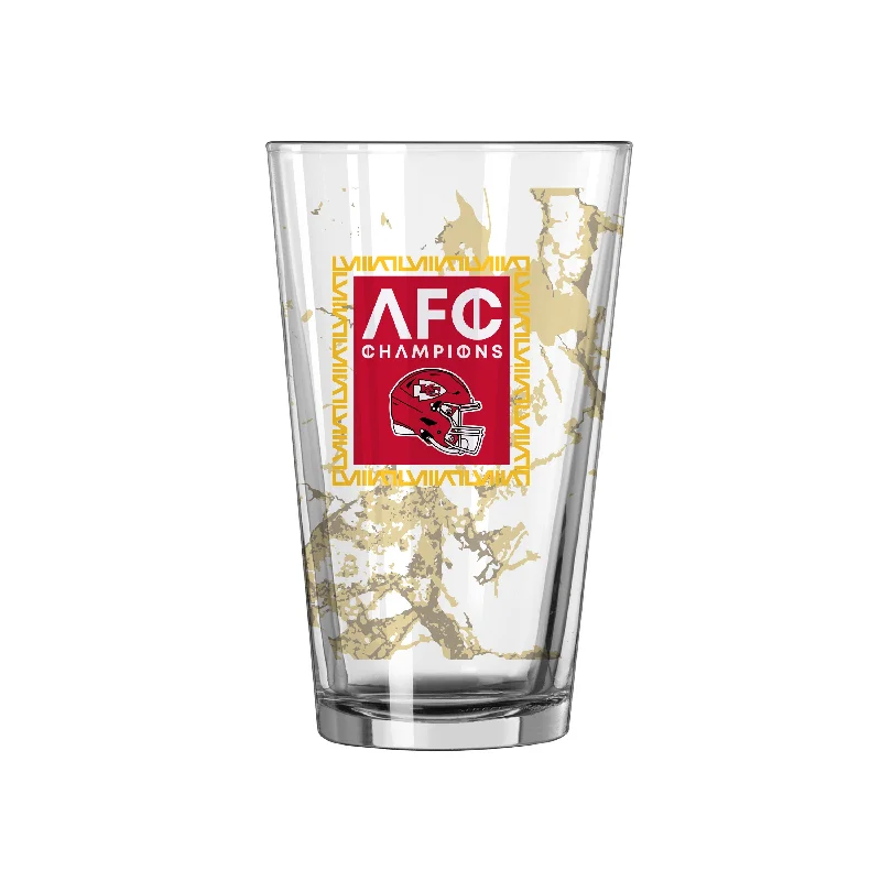 Team Mug Microwave Safe-Kansas City Chiefs 16oz AFC Conference Champs Pint Glass