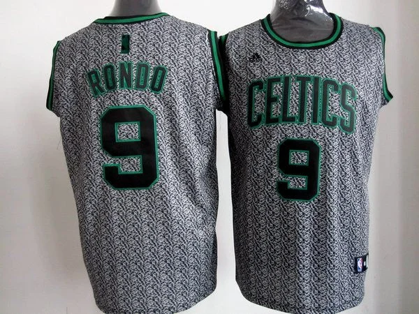 Basketball Jersey Classic Basketball Theme-Celtics 9 Rondo Grey Snow Basketball Jerseys