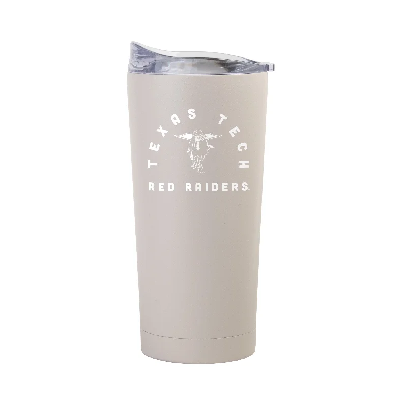 Team Mug With Insulation-Texas Tech 20oz Archway Sand Powder Coat Tumbler