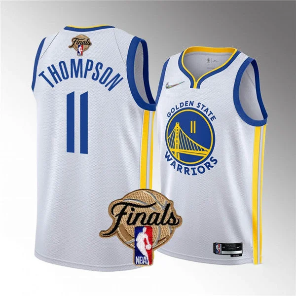 Basketball Jersey Comfortable Fit-Men's Golden State Warriors #11 Klay Thompson White 2022 Finals Stitched Basketball Basketball Jersey